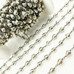Load image into Gallery viewer, Steel Pyrite Tear Drop Shape Oxidized Wire Chain. PYR37