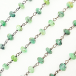 Load image into Gallery viewer, Emerald Oxidized Wire Chain