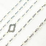 Load image into Gallery viewer, Moonstone with Marquis Shape Oxidized Wire Chain. WMS29
