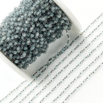 Load image into Gallery viewer, Aquamarine Oxidized Wire Chain. AQU21