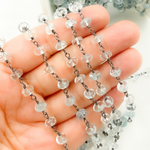 Load image into Gallery viewer, Aquamarine Oxidized Wire Chain.