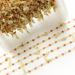 Load image into Gallery viewer, Garnet & CZ Dangle Gold Plated Wire Chain. GAR6