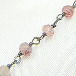 Load image into Gallery viewer, Strawberry Quartz Oxidized Wire Chain. STQ4