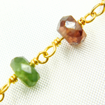 Load image into Gallery viewer, Multi Tunduru Sapphire Gold Plated Wire Chain. MSA28