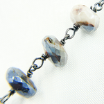 Load image into Gallery viewer, Coated Cats Eye Oxidized Wire Chain. CAT9