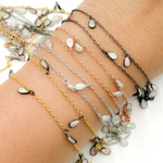 Load image into Gallery viewer, Created White Opal Tear Drop Shape Dangle Chain. CWO6