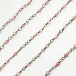 Load image into Gallery viewer, Pink Silverite Oxidized Wire Chain. SIL11
