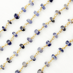 Load image into Gallery viewer, Iolite Gold Plated Wire Chain. IOL5
