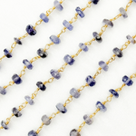Load image into Gallery viewer, Iolite Gold Plated Wire Chain. IOL5