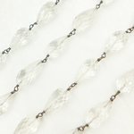 Load image into Gallery viewer, Crystal Tear Drop Shape Oxidized Wire Chain