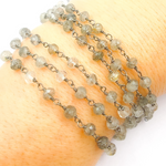 Load image into Gallery viewer, Black Rutile Wire Chain. BRU6