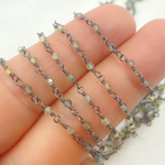 Load image into Gallery viewer, Multi Sapphire Oxidized Wire Chain. MSA18