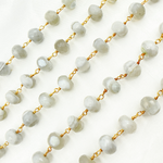 Load image into Gallery viewer, Blue Lace Agate Gold Plated Wire Chain. BLU3