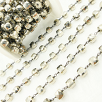 Load image into Gallery viewer, Steel Pyrite Cube Shape Oxidized Wire Chain. PYR40
