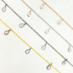 Load image into Gallery viewer, CZ5. Cubic Zirconia Pear Shape Dangle Chain