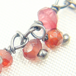 Load image into Gallery viewer, Garnet Cluster Dangle Oxidized Wire Chain. GAR8