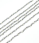 Load image into Gallery viewer, Grey Freshwater Pearl Wire Wrap Chain. PRL30