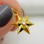 Load image into Gallery viewer, GDP142. 14k Solid Gold Star Diamond Charm