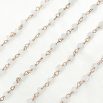 Load image into Gallery viewer, White Moonstone Rose Gold Plated Wire Chain. WMS27