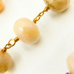 Load image into Gallery viewer, Pink Opal Gold Plated Wire Chain. POP7
