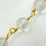 Load image into Gallery viewer, Crystal Round Gold Plated Wire Chain. CR22