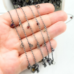 Load image into Gallery viewer, Multi Gemstone Dangle Oxidized Wire Chain. MGS21