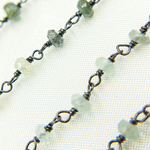 Load image into Gallery viewer, Moss Aquamarine Oxidized Wire Chain. MOAQ2
