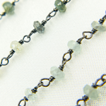 Load image into Gallery viewer, Moss Aquamarine Oxidized Wire Chain. MOAQ2