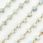 Load image into Gallery viewer, Blue Opal Gold Plated Wire Chain. BLO4