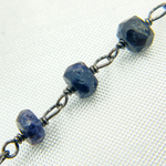 Load image into Gallery viewer, Dyed Sapphire Oxidized Wire Chain. DYS1
