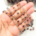 Load image into Gallery viewer, Multi Spinel Gold Plated Wire Chain. MSP4