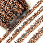 Load image into Gallery viewer, Cooper Pyrite Closer Cluster Dangle Oxidized Wire Chain. PYR60