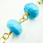 Load image into Gallery viewer, Turquoise Gold Plated Wire Chain. TRQ25
