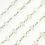 Load image into Gallery viewer, Green Amethyst Oxidized Wire Chain. AME21