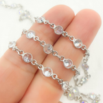 Load image into Gallery viewer, Cubic Zirconia Round Shape Connected Chain