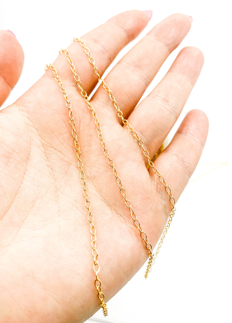 14K Gold Filled Oval Link Gold Filled Chain. 1512GF