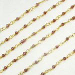 Load image into Gallery viewer, Garnet Gemstone Wire Wrap Chain. GAR12