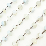 Load image into Gallery viewer, Bolder Opal Rondel Oxidized Wire Chain. BLO7