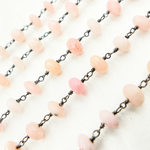 Load image into Gallery viewer, Pink Opal Oxidized Wire Chain. POP9