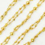 Load image into Gallery viewer, Golden Pyrite Gold Plated Double Wire Chain. PYR17