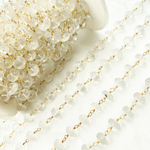 Load image into Gallery viewer, Crystal Round Shape Gold Plated Wire Chain. CR24