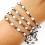 Load image into Gallery viewer, Created White Opal Round Shape Connected Chain. CWO2