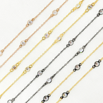 Load image into Gallery viewer, Cubic Zirconia Round Shape Connected Chain. CZ62