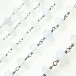 Load image into Gallery viewer, Natural Chalcedony Oxidized Wire Chain. PCL16