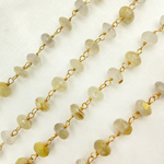 Load image into Gallery viewer, Golden Rutile Gold Plated 925 Sterling Silver Wire Chain. GRU1