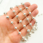 Load image into Gallery viewer, Silver Pyrite 925 Sterling Silver Wire Chain.