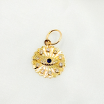 Load image into Gallery viewer, GDP538. 14K Solid Gold Evil Eye Charm with Diamond and Gemstones