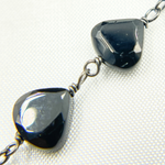 Load image into Gallery viewer, Black Spinel Heart Shape Oxidized Wire Chain. BSP48
