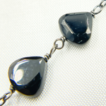 Load image into Gallery viewer, Black Spinel Heart Shape Oxidized Wire Chain. BSP48