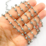 Load image into Gallery viewer, Coated Gray Quartz Wire Chain. CQU23